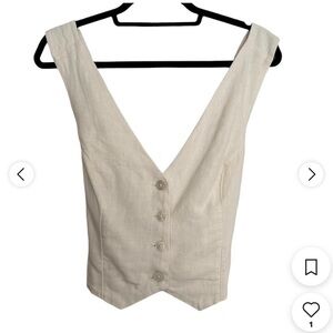 Abercrombie and finch cream button up vest